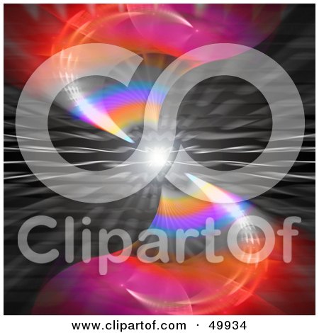 Royalty-Free (RF) Clipart Illustration of a Solar Flare With Colorful Waves by Arena Creative