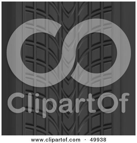 Royalty-Free (RF) Clipart Illustration of a Background of Tire Treads by Arena Creative