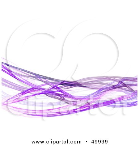 Royalty-Free (RF) Clipart Illustration of Purple Fractal Cables on White by Arena Creative