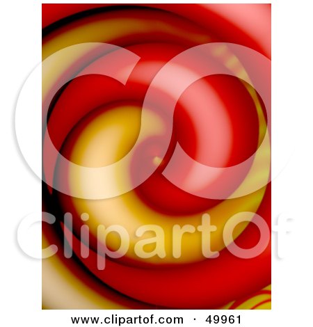 Royalty-Free (RF) Clipart Illustration of a Yellow and Red Smooth Swirl Background by Arena Creative
