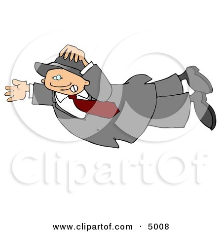 Person Getting Blown Around in the Wind Clipart by djart