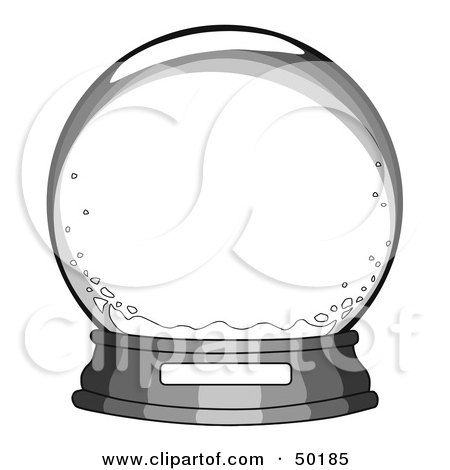 Royalty-Free (RF) Clipart Illustration of an Empty Snow Globe by C Charley-Franzwa