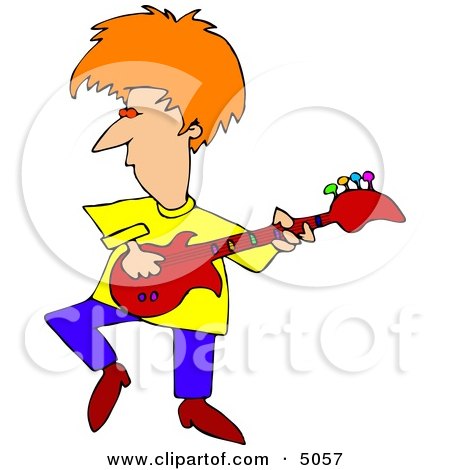 Colorful Guitarist Clipart by djart