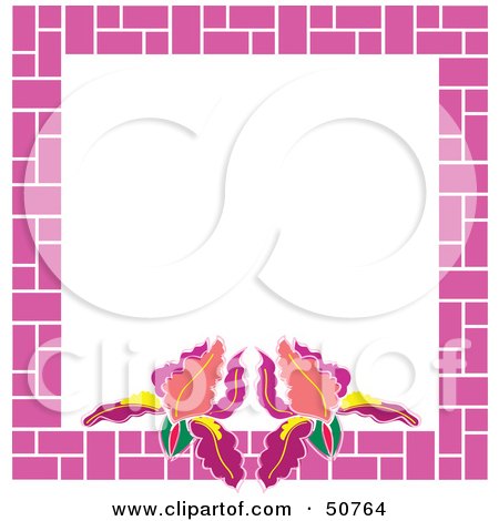 Royalty-Free (RF) Clipart Illustration of a Floral Frame - Version 4 by Cherie Reve
