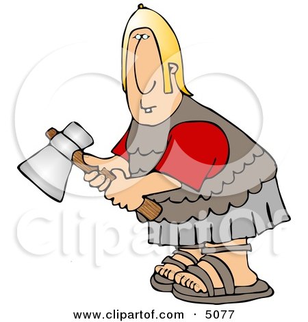 Roman Army Soldier Holding an Axe Clipart by djart