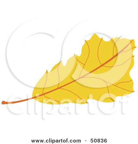 Royalty-Free (RF) Clipart Illustration of an Autumn Leaf - Version 6 by Cherie Reve