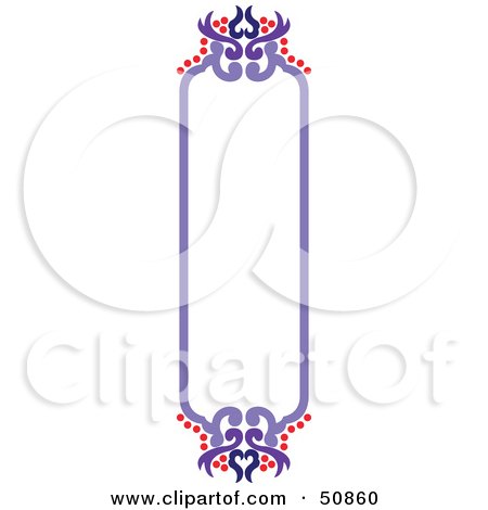Royalty-Free (RF) Clipart Illustration of a Pretty Deco Frame - Version 2 by Cherie Reve