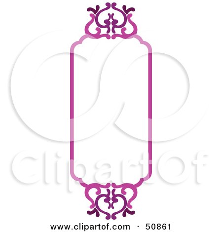 Royalty-Free (RF) Clipart Illustration of a Pretty Deco Frame - Version 4 by Cherie Reve