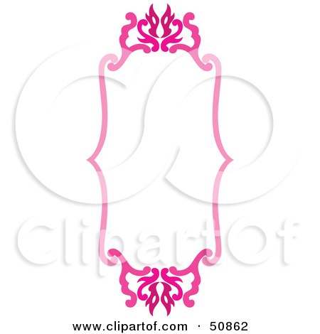 Royalty-Free (RF) Clipart Illustration of a Pretty Deco Frame - Version 3 by Cherie Reve