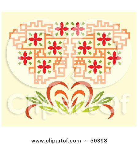 Royalty-Free (RF) Clipart Illustration of a Deco Pattern - Version 1 by Cherie Reve