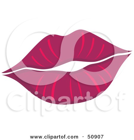 Royalty-Free (RF) Clipart Illustration of Women's Lips - Version 2 by Cherie Reve