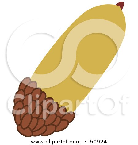 Royalty-Free (RF) Clipart Illustration of a Brown Acorn - Version 2 by Cherie Reve