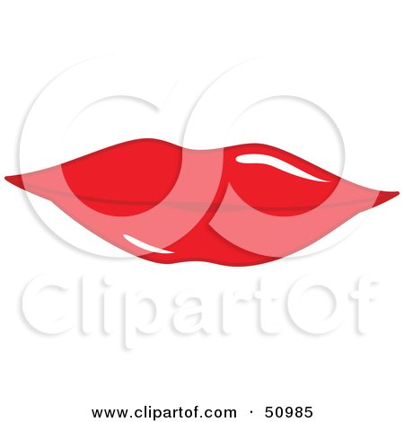 Royalty-Free (RF) Clipart Illustration of Women's Lips - Version 7 by Cherie Reve