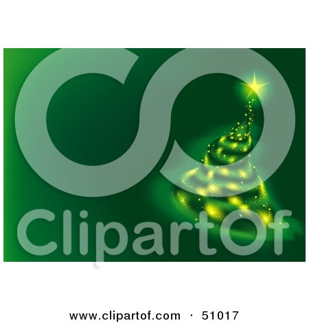 Royalty-Free (RF) Clipart Illustration of a Green Christmas Background - Version 6 by dero