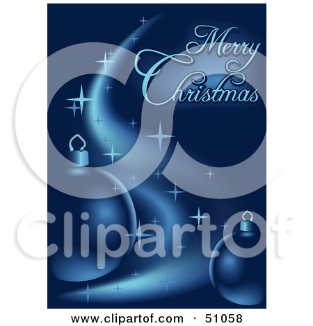 Royalty-Free (RF) Clipart Illustration of a Merry Christmas Greeting - Version 3 by dero