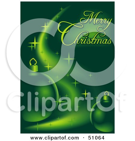Royalty-Free (RF) Clipart Illustration of a Merry Christmas Greeting - Version 2 by dero