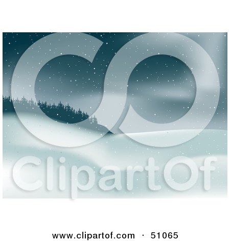 Clipart Illustration of a Winter Background - Version 2 by dero