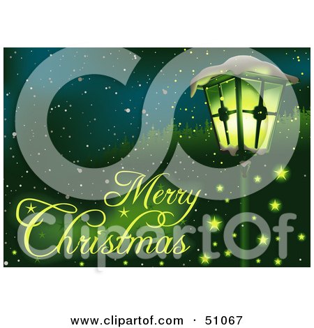 Royalty-Free (RF) Clipart Illustration of a Merry Christmas Greeting - Version 6 by dero