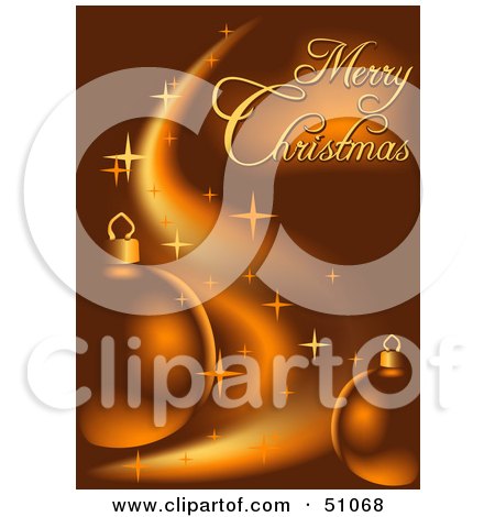 Royalty-Free (RF) Clipart Illustration of a Merry Christmas Greeting - Version 1 by dero
