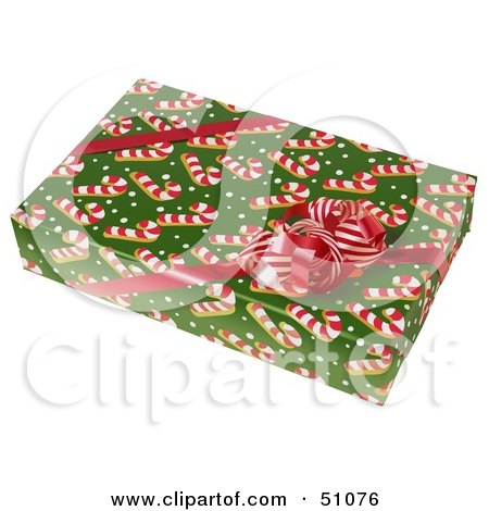 Royalty-Free (RF) Clipart Illustration of a Wrapped Present Box - Version 5 by dero