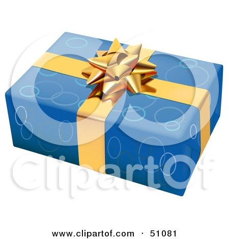 Royalty-Free (RF) Clipart Illustration of a Wrapped Present Box - Version 3 by dero