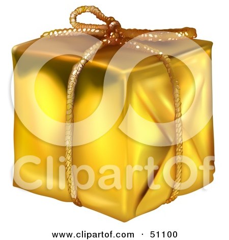Royalty-Free (RF) Clipart Illustration of a Wrapped Present Box - Version 8 by dero