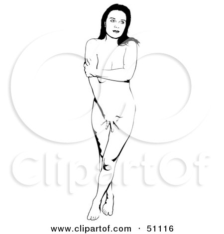 Royalty-Free (RF) Clipart Illustration of a Black and White Woman - Version 3 by dero