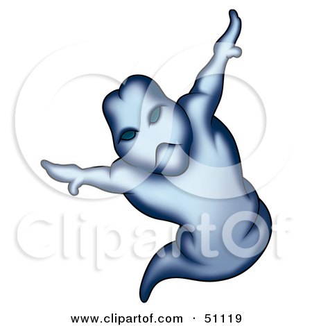 Royalty-Free (RF) Clipart Illustration of a Spooky Ghost - Version 2 by dero