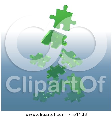 Royalty-Free (RF) Clipart Illustration of a Jigsaw Puzzle Piece Background - Version 4 by dero