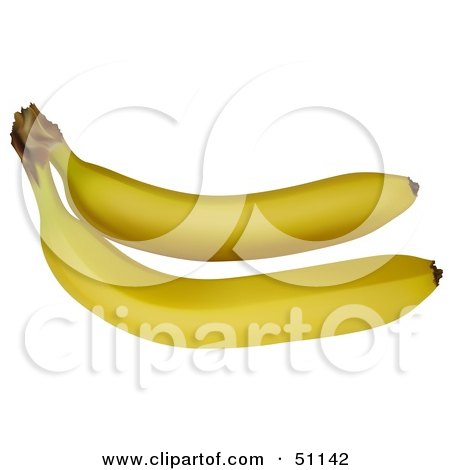 Royalty-Free (RF) Clipart Illustration of a Couple of Bananas - Version 2 by dero