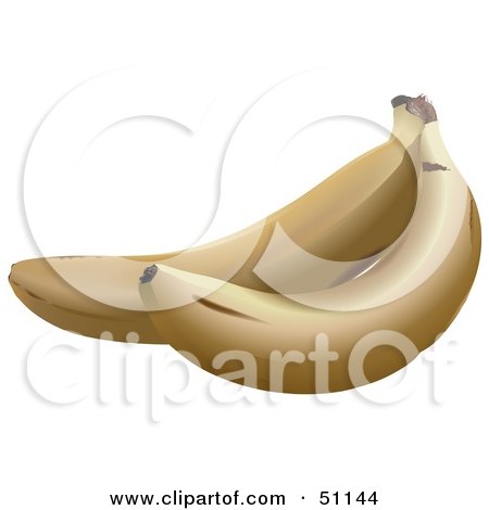 Royalty-Free (RF) Clipart Illustration of a Couple of Bananas - Version 1 by dero
