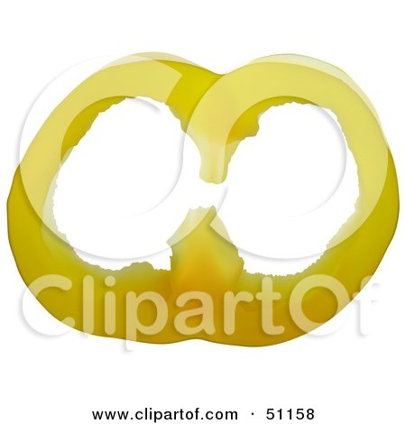 Royalty-Free (RF) Clipart Illustration of a Yellow Bell Pepper Slice  by dero