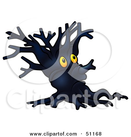 Clipart Illustration of a Dark Ent Tree - Version 1 by dero