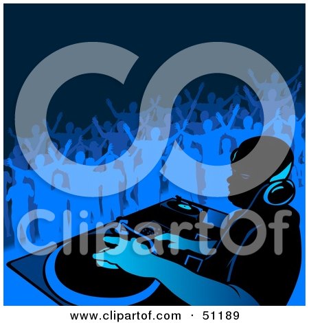 Royalty-Free (RF) Clipart Illustration of a Male DJ - Version 5 by dero
