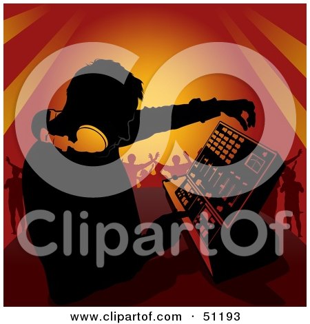 Royalty-Free (RF) Clipart Illustration of a Male DJ - Version 2 by dero