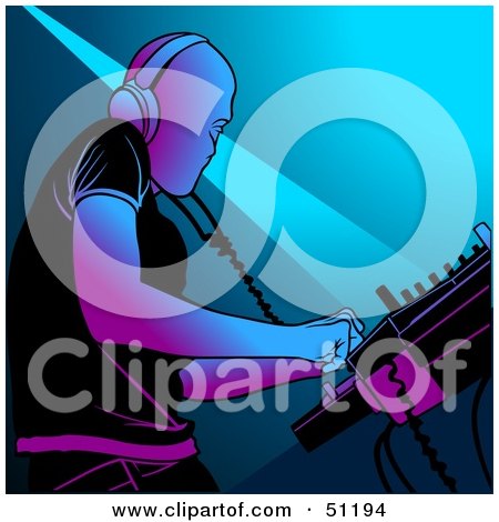 Royalty-Free (RF) Clipart Illustration of a Male DJ - Version 7 by dero