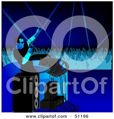 Royalty-Free (RF) Clipart Illustration of a Male DJ - Version 11 by dero