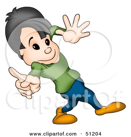 Royalty-Free (RF) Clipart Illustration of a Little Boy - Version 2 by dero