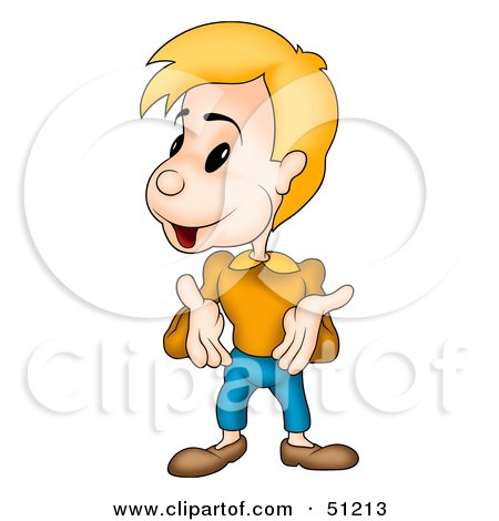 Royalty-Free (RF) Clipart Illustration of a Little Boy - Version 12 by dero