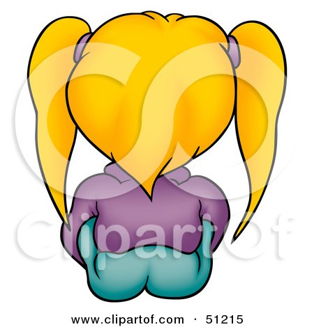 Royalty-Free (RF) Clipart Illustration of a Little Girl - Version 10 by dero