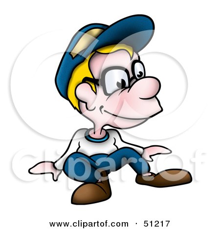 Royalty-Free (RF) Clipart Illustration of a Little Boy - Version 14 by dero