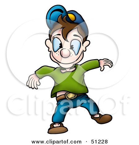 Royalty-Free (RF) Clipart Illustration of a Little Boy - Version 10 by dero
