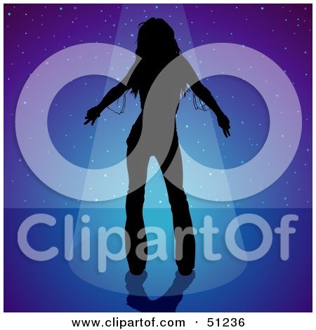 Royalty-Free (RF) Clipart Illustration of a Woman Dancing - Version 1 by dero