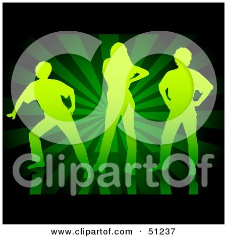 Royalty-Free (RF) Clipart Illustration of Dancing Women - Version 3 by dero