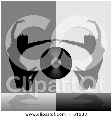 Royalty-Free (RF) Clipart Illustration of Dancing Women - Version 4 by dero