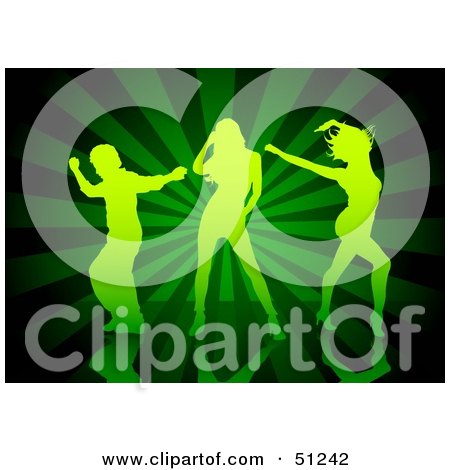 Royalty-Free (RF) Clipart Illustration of Dancing Women - Version 1 by dero