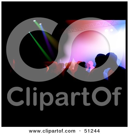 Royalty-Free (RF) Clipart Illustration of a Crowd Dancing - Version 3 by dero