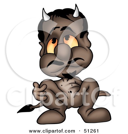 Royalty-Free (RF) Clipart Illustration of a Bad Devil - Version 13 by dero