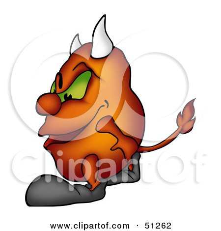 Royalty-Free (RF) Clipart Illustration of a Bad Devil - Version 3 by dero