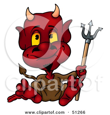 Royalty-Free (RF) Clipart Illustration of a Bad Devil - Version 11 by dero
